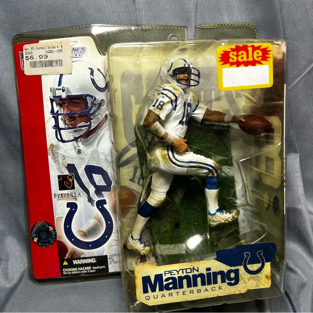 Peyton Manning Action Figure - Blue & White vintage